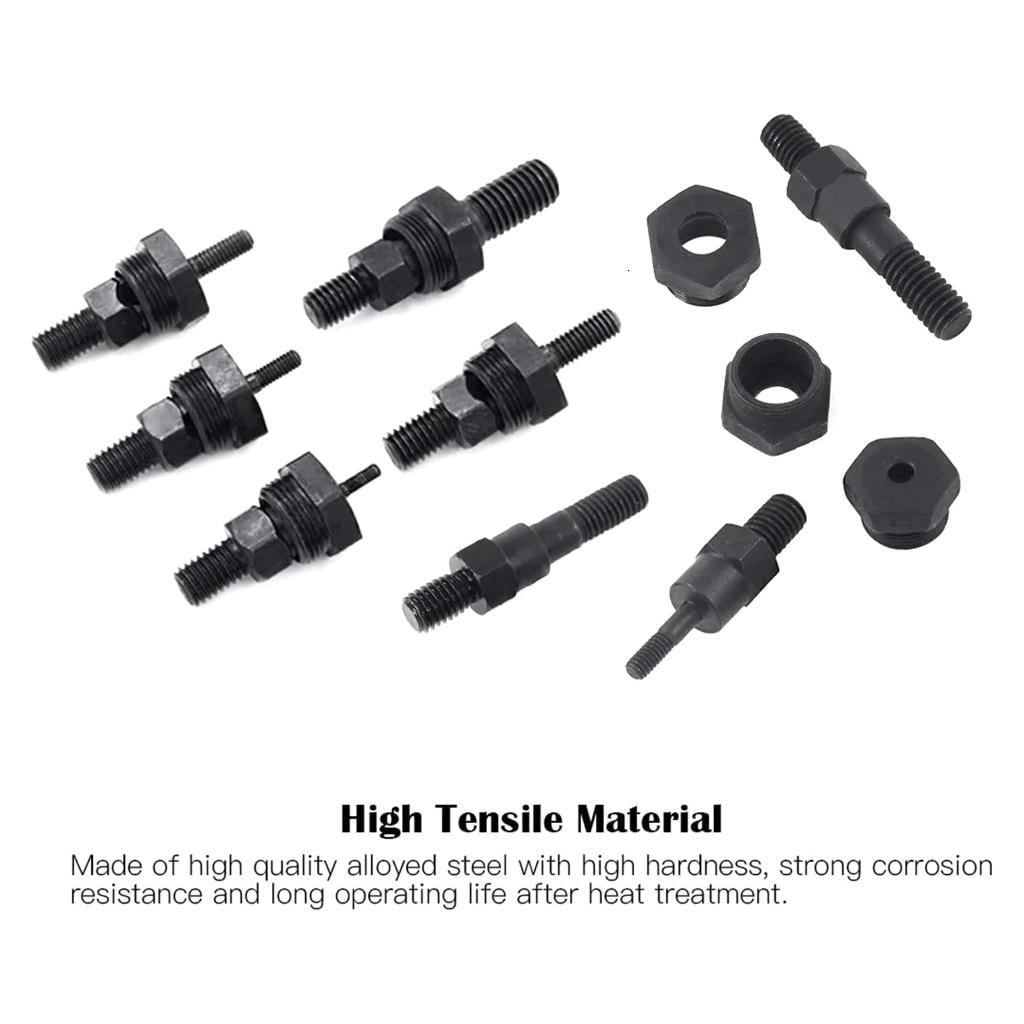 lanema 6PCS Rivet Nut Mandrel and Nose Piece Riveter Tip Spare Part 6-32 8-32 10-24 1/4-20 5/16-18 3/8-16 Assorted