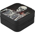 thumbnail image 4 of GZHJMY Halloween Skeleton Leather Jewelry Box,Portable Mini Jewelry Case Traveling Jewelry Organizer for Rings Necklaces Bracelets Earrings, 4 of 7