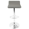 thumbnail image 6 of Ale Contemporary Adjustable Barstool in Grey PU Leather by LumiSource - Set of 2, 6 of 7