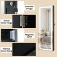 thumbnail image 5 of Giantex 47’’ Jewelry Cabinet w/LED Touch Screen Mirror, Wall/Door Mounted Full Length Mirror w/ 3-Color Lights, Lockable Jewelry Organizer Armoire (Black), 5 of 8