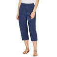 thumbnail image 3 of Catherines Women's Plus Size Petite Stretch Knit Waist Cargo Capri, 3 of 5