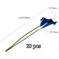 thumbnail image 2 of 20 Pcs Calla Lily Flowers,Artificial Bridal Wedding Bouquet,Faux Flower,Decorative Fake Calla Lily Bouquet for Christmas Home Party Decor,Blue, 2 of 9