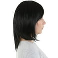 thumbnail image 3 of HPO Adult Women's Bob Style Short Wig with Side Bangs | Black Color Halloween Wig | Synthetic Fiber, 3 of 89