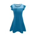 thumbnail image 4 of Toimothcn Robe pour Fillettes Manches à Volants Décontractée Couleur Unie Robe en Maille Ligne A Douce Adorable Robes de Princesse Robe d'Été pour Filles 7-8 Ans, 4 of 5
