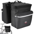 thumbnail image 1 of Alforjas para bicicleta KEMIMOTO 34L, impermeables y con funda para lluvia, color negro, 1 of 8