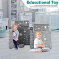 thumbnail image 6 of 10-piece children's sofa set, play sofas, light-up sofas, and modular children's sofas, can stimulate children's imagination and logical thinking skills. (Glow-in-the-dark color), 6 of 6