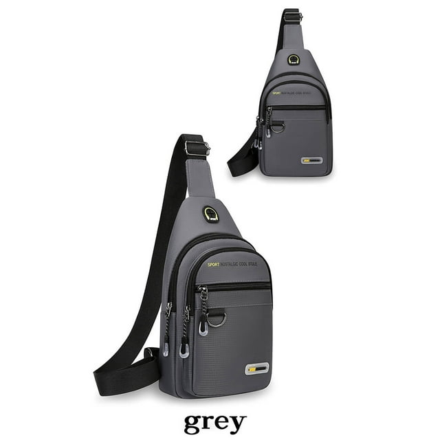 BAOPAI Sac de Poitrine pour Hommes pour Course Sport Voyage Mains Libres Léger Résistant à l'Eau avec Plusieurs Compartiments Sangle Réglable Port Sécurisé Matériau Respirant