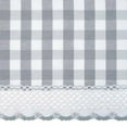 thumbnail image 2 of Plaid Checkered Country Farmhouse Rod Pocket Window Valance - Gray/White, 2 of 3