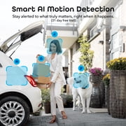 Geeni Falcon 2K+ 5MP Solar Outdoor Security Camera Dual-Band 2.4GHz & 5GHz White