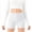 White, variant on QNANSPI Girls Biker Shorts, Shorts Under Dress, Children's Solid Elastic Waist Cargo Shorts with Pockets​ Standard Cut For School Everyday 5-15 Years