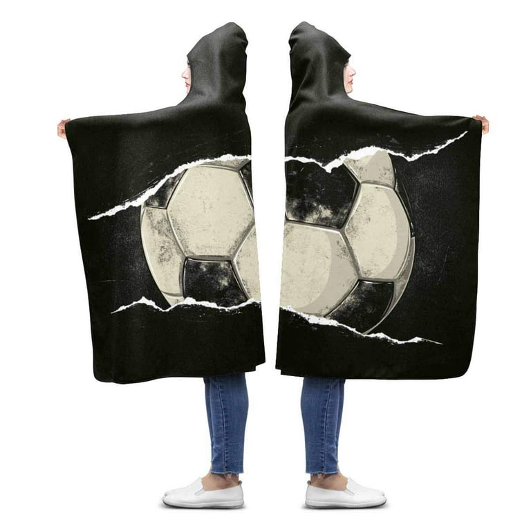 Hooded soccer blanket clearance