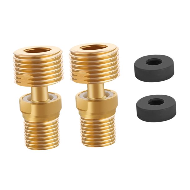 Juego de adaptadores de ducha de 2 piezas, conectores de latón, kit de instalación ajustable de 360 degree, Cubierta negra