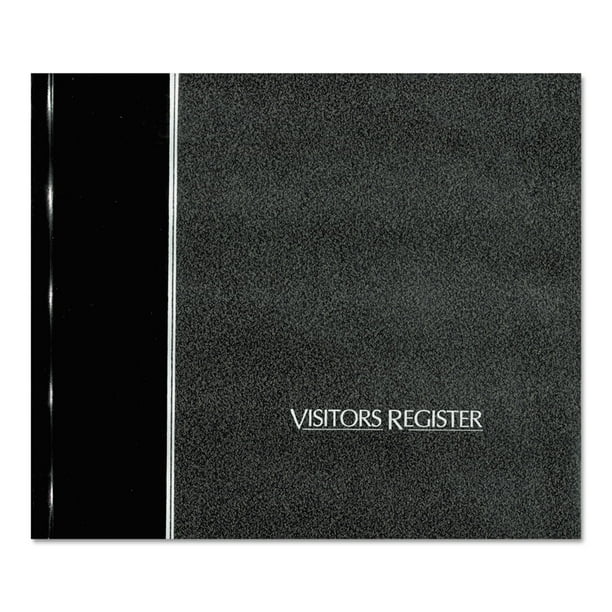 Rediform Office Products Visitor Register Book, Black Hardcover, 128