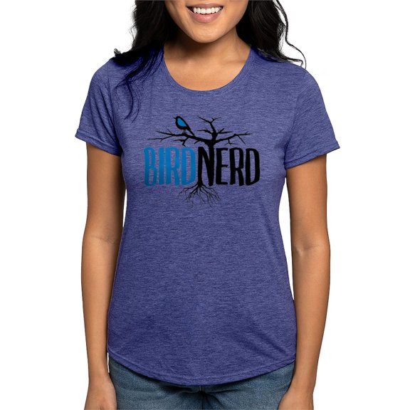 CafePress - Bird Nerd T Shirt - Womens Tri-blend T-Shirt