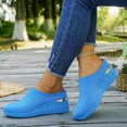 thumbnail image 5 of Women's Backless Wedge Casual Walking Shoes Non Slip Lightweight Mesh Slip On Platform Clogs, 5 of 7