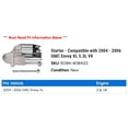thumbnail image 2 of Starter - Compatible with 2004 - 2006 GMC Envoy XL 5.3L V8 2005, 2 of 2