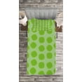 thumbnail image 3 of Ambesonne Lime Green Quilted Bedspread Set 2 Pcs, Simple Geometrical, Twin Size, Almond Green, 3 of 3