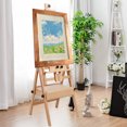 thumbnail image 6 of Thehsnt H Frame Easel, French Easel with Casters, Solid Beech Wood Easel, Painting Canvas Holder Stand, Tilts Flat Artist Easel, Height Angle Adjustable, 6 of 9