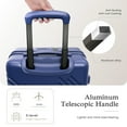 thumbnail image 5 of Alpha Joy Hard-shell ABS+PC Rolling Luggage 20" Carry-on Luggage with USB Port, Navy, 5 of 9