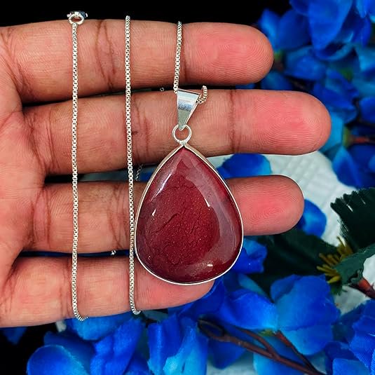 Mookaite Jasper Pendant for Women, Birthday Gift for Mom, Mookaite Jasper Gemstone Pendant With Chain, Valentine's Day Gift For Wife