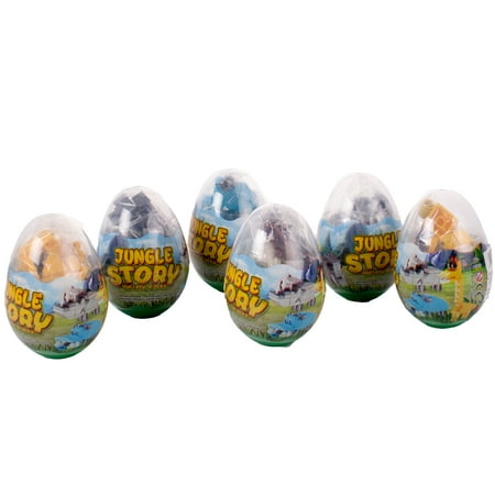 Animal Theme Kids Easter Hunt Toy 2.5" Filled Easter Eggs, Assorted, 25 Pack