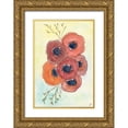 thumbnail image 1 of Lee, Judson 18x24 Gold Ornate Wood Framed with Double Matting Museum Art Print Titled - Anemones, 1 of 4