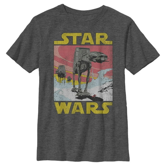 Boy's Star Wars: The Empire Strikes Back AT-AT Scene  Graphic Tee Charcoal Heather Small