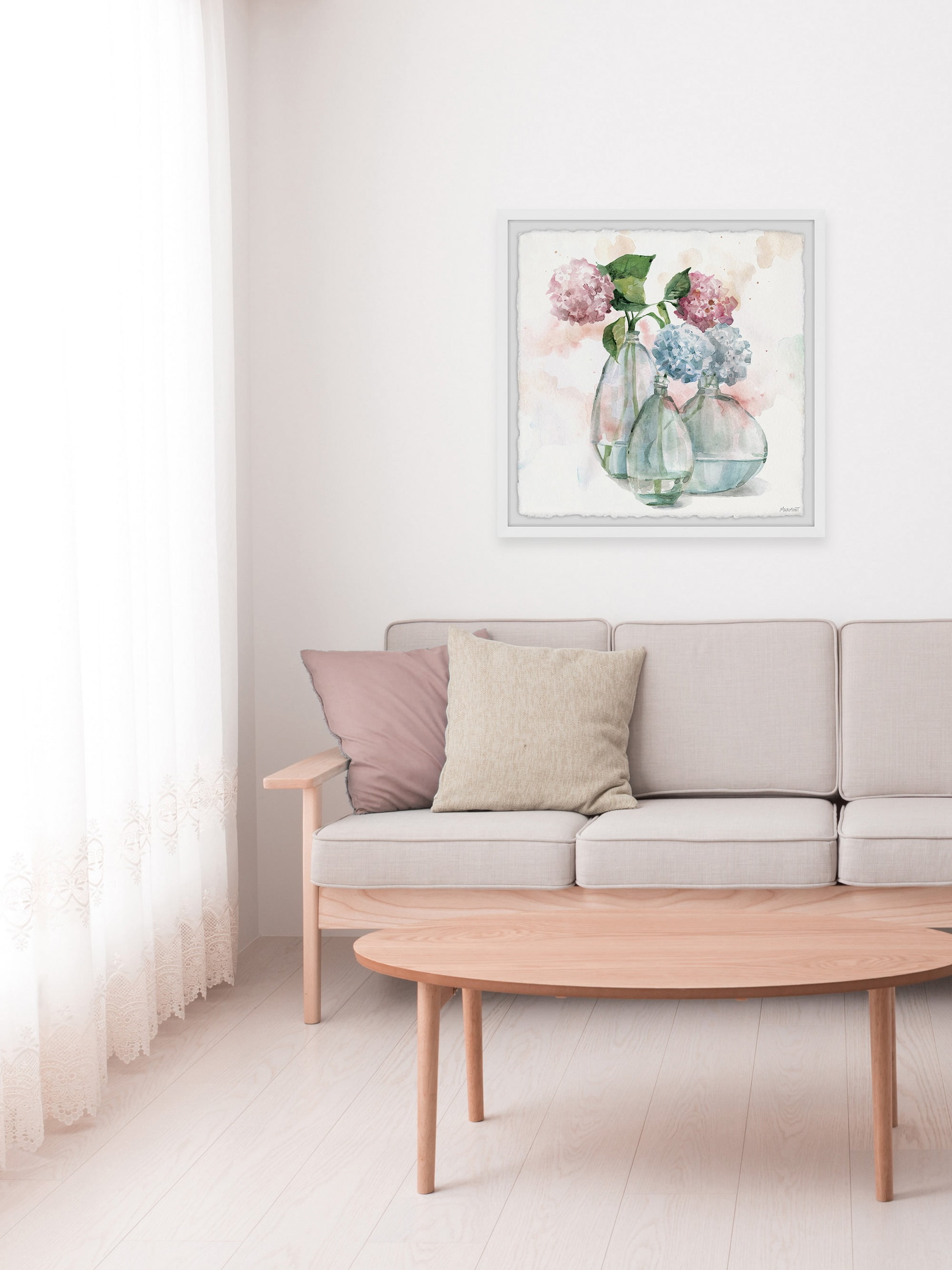Marmont Hill Chrysanthemums Framed Wall Art, 12" x 12"