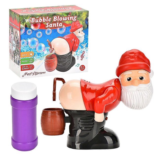 Funny Santa Claus Bubble Maker Toy Music Automatic Fart Bubble Blower Kids Gifts