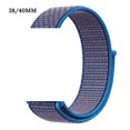 thumbnail image 1 of Pulsera de correa de reloj de nailon Reloj inteligente ajustable Correa de bucle deportivo Reemplazo de pulsera para reloj IOS, Azul, 38 / 40MM Advancent EL001450-05B, 1 of 2