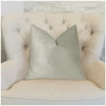 thumbnail image 2 of Plutus 16" x 16" Dove Artificial Leather Luxury Throw Pillow in White, 2 of 3