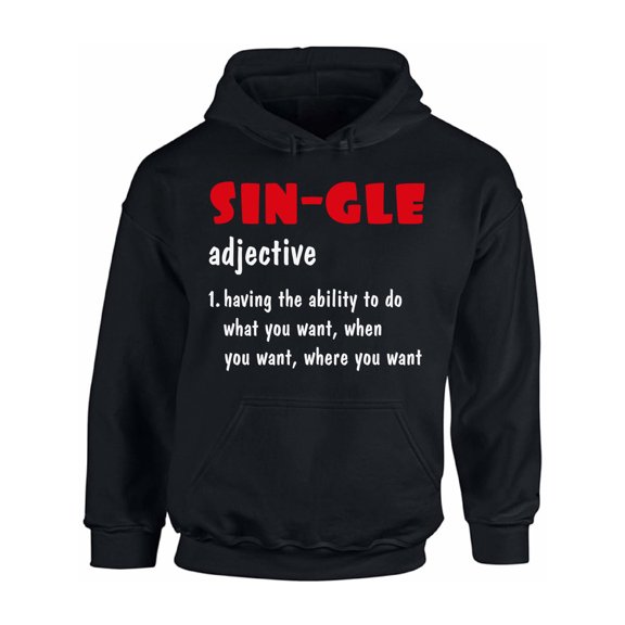 Valentines Day Hooded Sweatshirt Anti Valentine Gift for Single Novelty Graphic Sleep Sweater Funny Saying Unisex Top