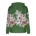 thumbnail image 5 of Sexlip Color Block Flannel Sweatshirt for Women Long Sleeve Drawstring Hoodies Casual Warm Fall Winter Comfy Top with Pocket Green XL, 5 of 5