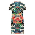 thumbnail image 4 of Viikei Elegant Short Sleeve Dress for Women,Women's Summer Bohemian Print Short Sleeve Beach Dress Knee Length Dress Multicolor XXL, 4 of 5