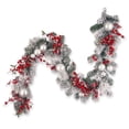 thumbnail image 7 of National Tree Company Artificial Christmas Garland, Silver, Evergreen, Decorated with Ball Ornaments, Berry Clusters, Christmas Collection, 6 Feet, 7 of 7