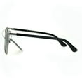thumbnail image 3 of Metal Wire Rim Horned Designer Fashion Luxury Sunglasses Silver Brown Smoke, 3 of 4