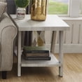 thumbnail image 3 of Contemporary End Table In White, With Under Shelf Storage Wood Extra Included, 3 of 4