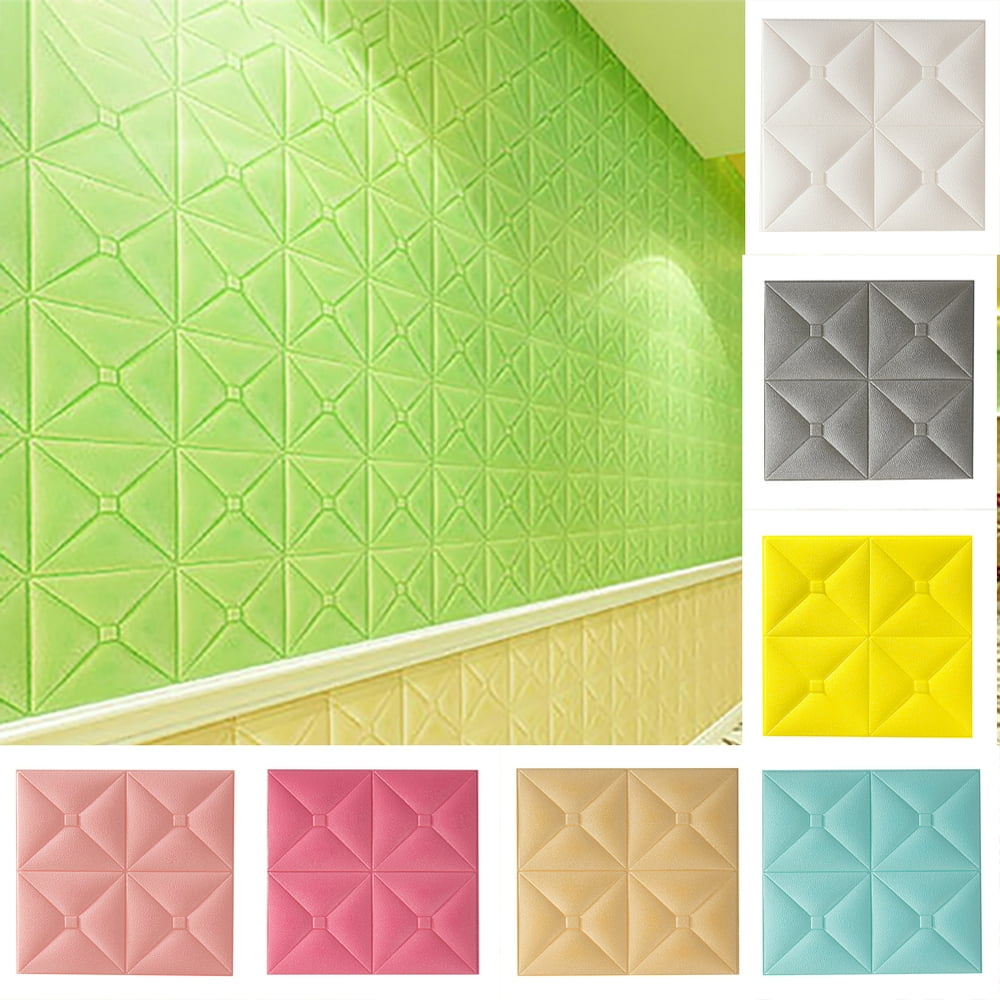 1/5Pcs 3D Brick Tile Wall Sticker Selfadhesive Waterproof Foam Panel