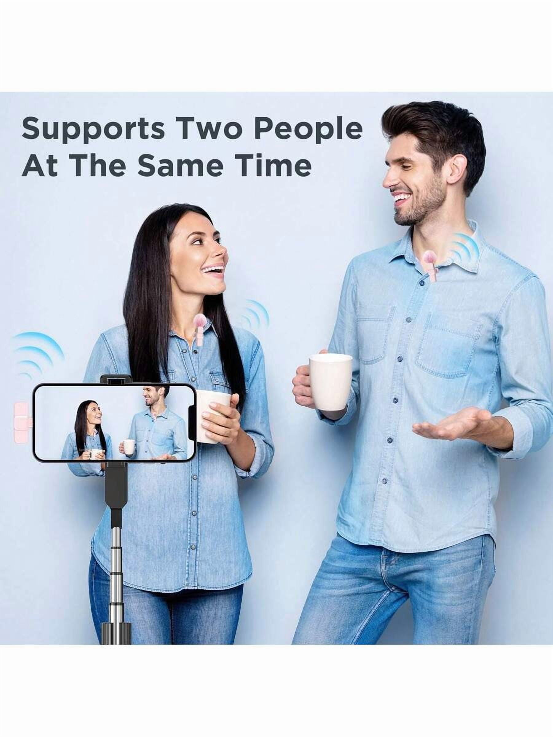 Professional Wireless Lavalier Microphone For Smartphone, Plug-Play Wireless Microphone For Video/Audio Recording, Clip On Lapel Mic For Interview/Vlog/Teaching