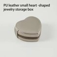 thumbnail image 3 of Amaiiu PU Heart Jewelry Organizer Large Capacity Zipper Storage Box Earring Necklace Rings Ear Studs Portable Holder for Champagne, 3 of 10