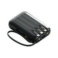 thumbnail image 2 of Portable Charger with Built in Cables for Samsung Google Pixel LG Moto iPhone iPad, Power Bank with Cords Wires, Slim 10000mAh Travel Battery, 2 of 7