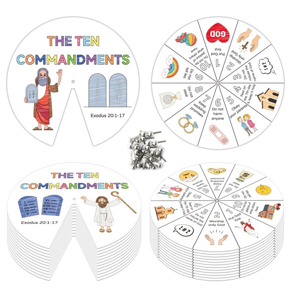 Juego de ruedas para colorear Craft Conny Ten Commandments para niños