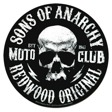 Fan Club Sticker - Officially Licensed, Sons Of Anarchy Moto Club Skull Sticker