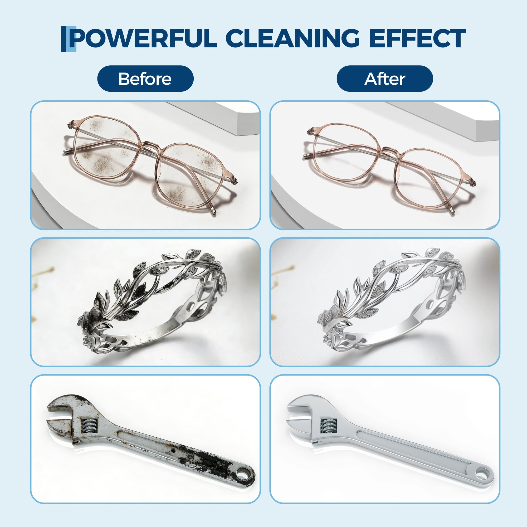15L Digital Ultrasonic Cleaner with Timer, Professional Stainless Steel Cleaning Machine with Transducers for Jewelry, Glasses, Eyeglass