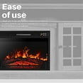 thumbnail image 5 of Della 3DInfrared Electric Fireplace Insert 23-inch (Black) with Remote Control Adjustable Log Flame Portable Indoor Space Heater - 1400W, Long Glass View, 5 of 5