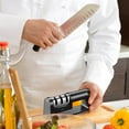 thumbnail image 5 of 3-in-1 Knife Sharpener | 3-Stage Sharpening System for Kitchen Knives & Cutters | Professional Home Use Sharpening Stone Tool with ABS & Stainless Steel Construction, 5 of 6