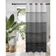 thumbnail image 3 of Rustic Stripes Thermal Insulated Blackout Curtains for Bedroom 36 Length Gray Gradient Farmhouse Wood Grain Room Darkening Curtain 1 Panel Grommet Window Curtain Drape for Living Room Nursery Room, 3 of 7