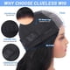 thumbnail image 4 of Peluca ZIYGBK Wear and Go sin pegamento, 100% cabello humano, 30 cm, color negro natural, 4 of 6