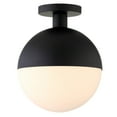 thumbnail image 4 of Evelyn&Zoe 9.75" Blackened Bronze Metal/Glass Semi Flush Mount, 4 of 5