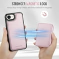 thumbnail image 4 of Allytechgroup 2 In 1 Wallet Case for iPhone 16e, Detachable Magnetic Back Cover Cards Holder Premium PU Leather Stand RFID Blocking Bumper Shockproof Case Cover for iPhone 16e, Pink, 4 of 11
